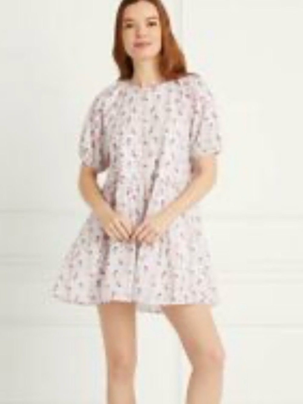 Hill House White Floral Mini Dress